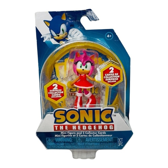 Forever Clever Other - Sonic The Hedgehog AMY ROSE  2.5" Mini Figure & 2 Collector Cards